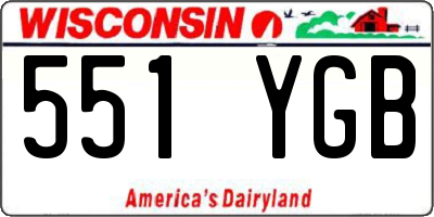 WI license plate 551YGB