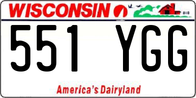 WI license plate 551YGG