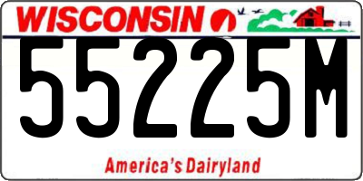 WI license plate 55225M