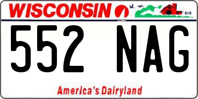 WI license plate 552NAG