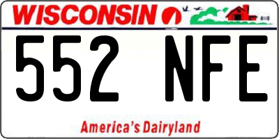 WI license plate 552NFE