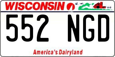 WI license plate 552NGD