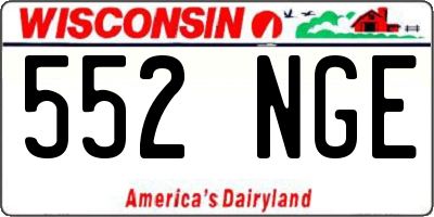 WI license plate 552NGE