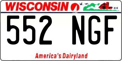 WI license plate 552NGF
