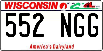 WI license plate 552NGG