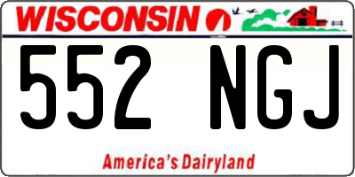 WI license plate 552NGJ