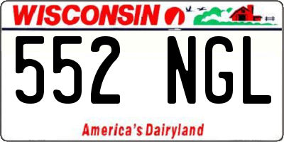 WI license plate 552NGL