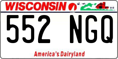 WI license plate 552NGQ