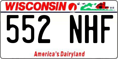 WI license plate 552NHF