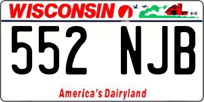 WI license plate 552NJB