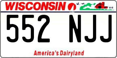 WI license plate 552NJJ
