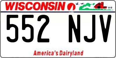 WI license plate 552NJV
