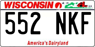 WI license plate 552NKF