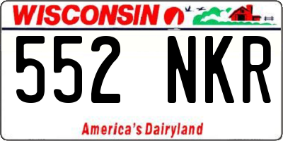 WI license plate 552NKR