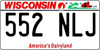 WI license plate 552NLJ