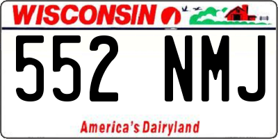 WI license plate 552NMJ