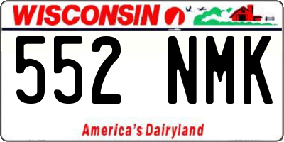 WI license plate 552NMK