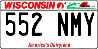 WI license plate 552NMY