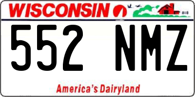 WI license plate 552NMZ