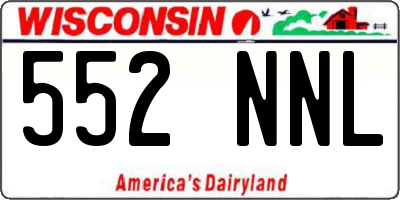 WI license plate 552NNL