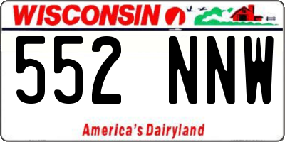 WI license plate 552NNW