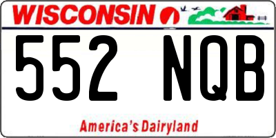 WI license plate 552NQB