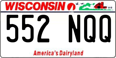 WI license plate 552NQQ