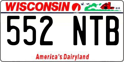 WI license plate 552NTB