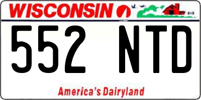 WI license plate 552NTD