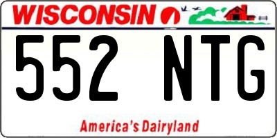 WI license plate 552NTG