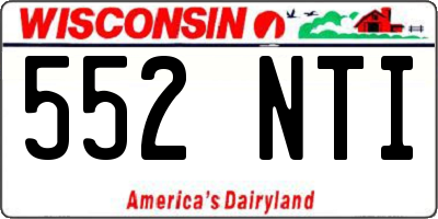 WI license plate 552NTI