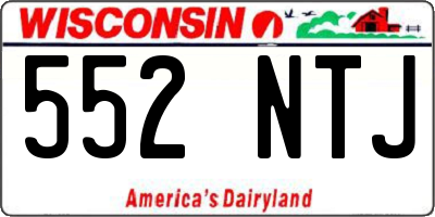 WI license plate 552NTJ