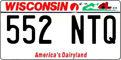 WI license plate 552NTQ
