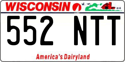 WI license plate 552NTT