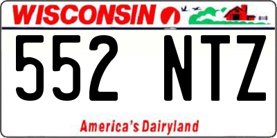 WI license plate 552NTZ