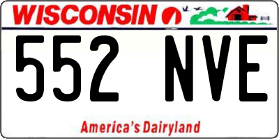 WI license plate 552NVE
