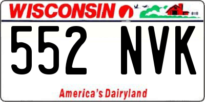 WI license plate 552NVK