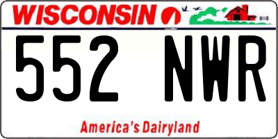 WI license plate 552NWR