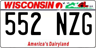 WI license plate 552NZG