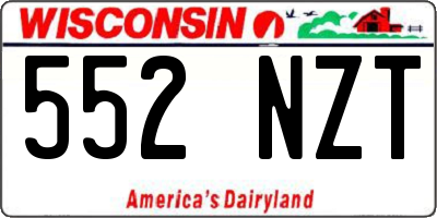 WI license plate 552NZT