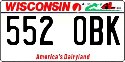 WI license plate 552OBK