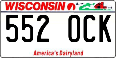 WI license plate 552OCK