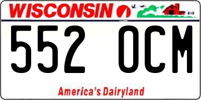 WI license plate 552OCM