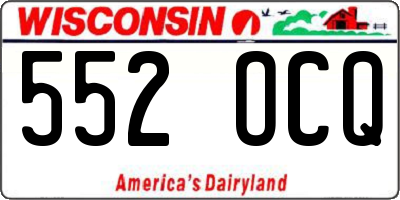 WI license plate 552OCQ