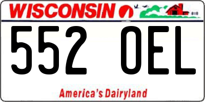 WI license plate 552OEL
