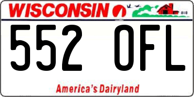 WI license plate 552OFL