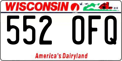 WI license plate 552OFQ