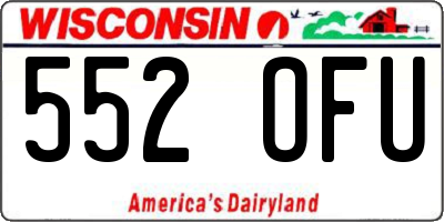 WI license plate 552OFU