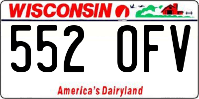 WI license plate 552OFV