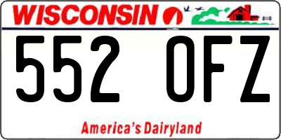 WI license plate 552OFZ